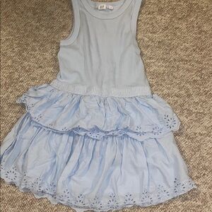 Girls GAP Sky Blue Ruffled Dress